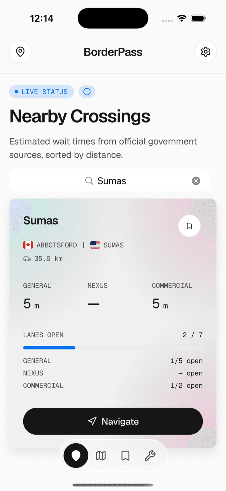 Search — Search by name when you know where you’re headed.